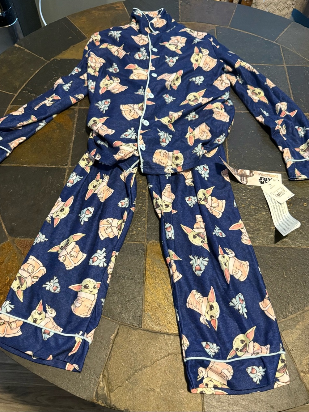 Star Wars Navy Blue The Child (Grogu) Printed Pajama Set